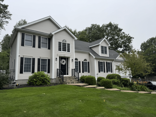 White house exterior after professional soft washing
